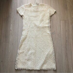 Handmade Ivory Lace Detailed Dress